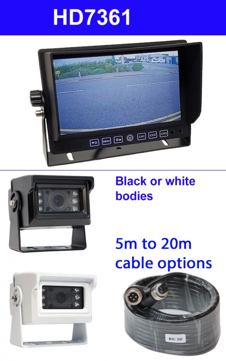7 in stand on dash monitor and small CCD reversing camera
